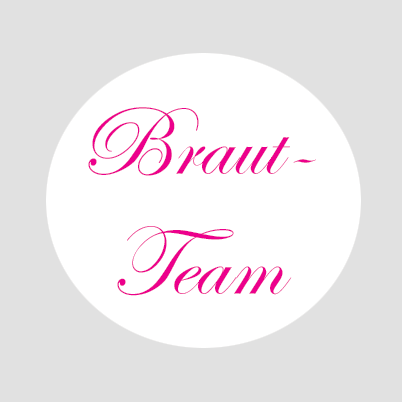 Button-Set Braut-Team pink-weiss