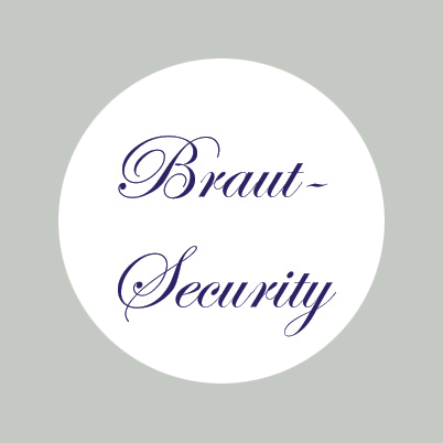 Button Braut-Security blau